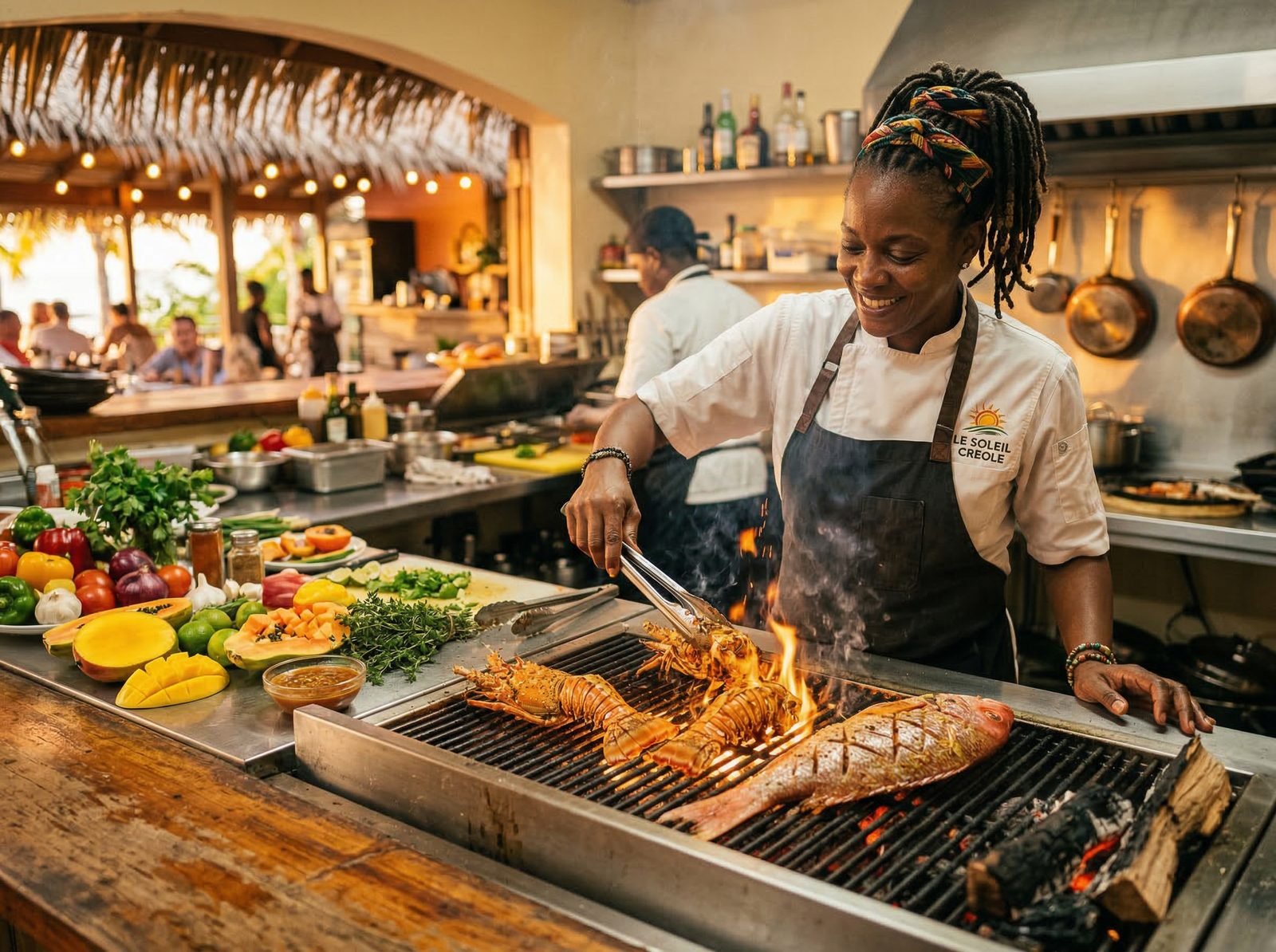 Fresh food prepared at Pirate Hideout